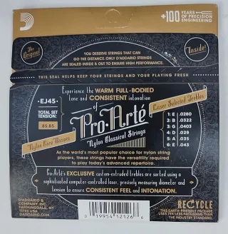 Cuerdas Guitarra Flamenca D'Addario EJ45 - 2 Juego