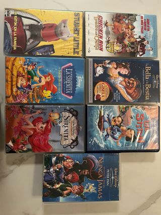 Lote 7 Películas VHS Disney Clásicos
