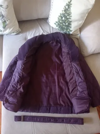 Abrigo berenjena mujer