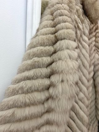 Abrigo zorro natural beige