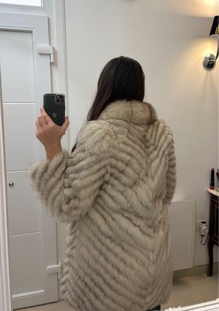 Abrigo zorro natural beige