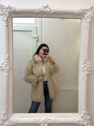 Abrigo zorro natural beige