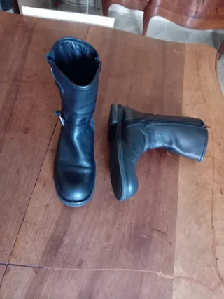 Stivali in pelle nera 45