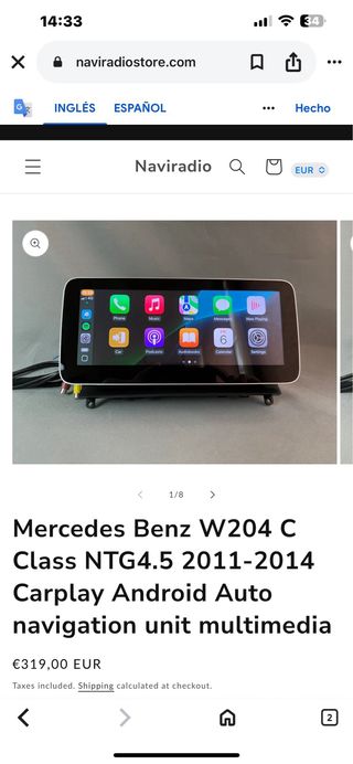 Pantalla Coche Mercedes