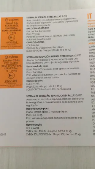 Silla Cybex Seguridad Infantil 9m-12a