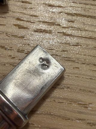 Antico porta aghi argento Art Déco Egittologia