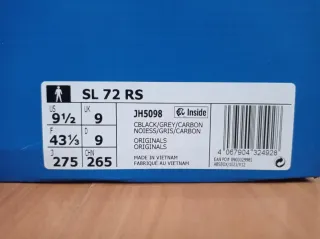 Zapatillas Adidas SL 72 Negras y Plateadas