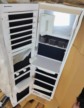 Mobile Portagioie e Scarpiera con Specchio