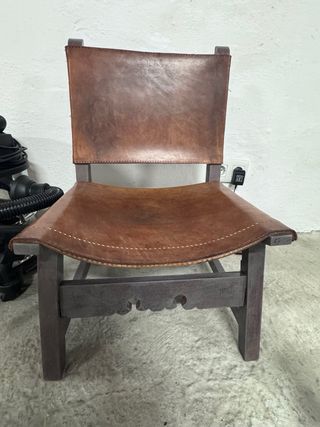 Descalzadora Castellana Cuero y Madera