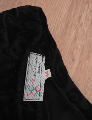 Vestido Vintage Fiesta Años 80 Negro/Plata