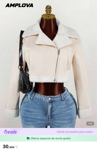 Chaqueta Beige y Blanca