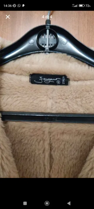 Giaccone donna beige/grigio