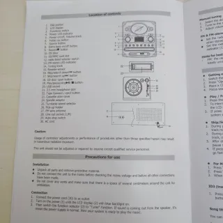 Tocadiscos Auna CD Radio Beige/Negro