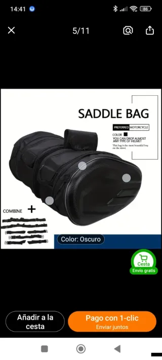 Bolsas Laterales para Moto NUEVO SIN ESTRENAR.