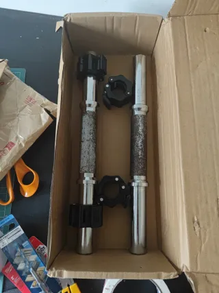 2 barras de mancuerna con cierres