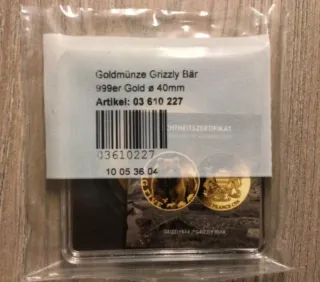 Moneta d'Oro 24K Big Five - Repubblica del Ciad