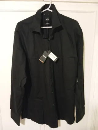 Camisa Hugo Boss Negra Hombre