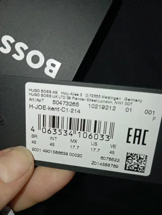 Camisa Hugo Boss Negra Hombre