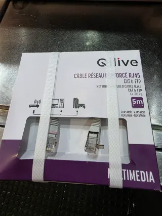Cable Red Qlive Cat 6 FTP 5m