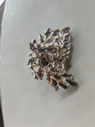 Broche Joya Azul y Rosa