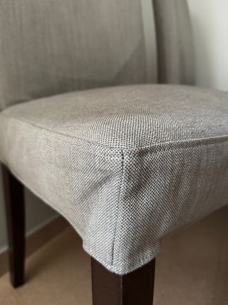 4 Sillas Bermund Ikea en madera y tela gris