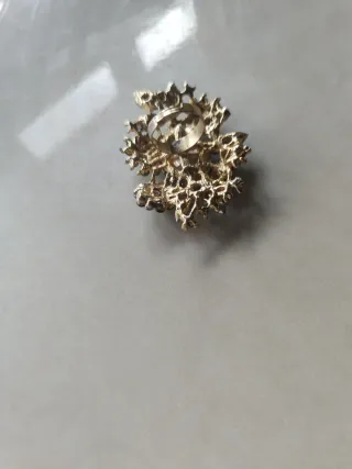 Broche Joya Verde y Dorado