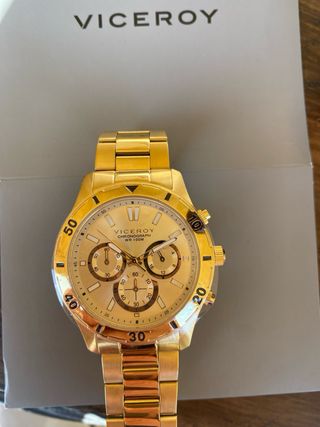 Reloj Viceroy Acero Dorado Cronógrafo Hombre