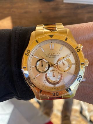 Reloj Viceroy Acero Dorado Cronógrafo Hombre