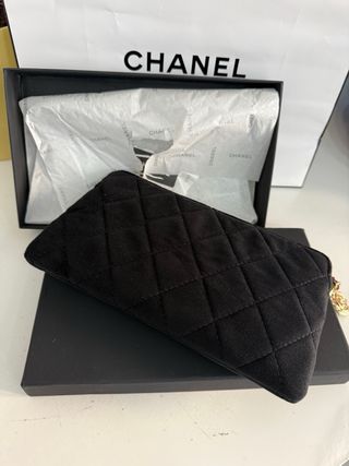 Neceser Chanel Negro Acolchado