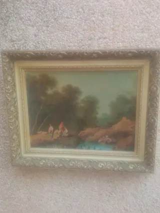 Cuadro Paisaje Marco Dorado