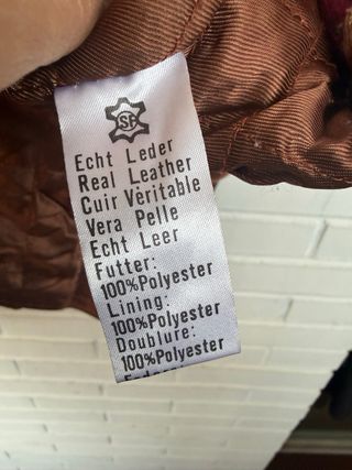 Chaleco Caza Cuero y Poliéster Talla 54