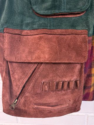 Chaleco Caza Cuero y Poliéster Talla 54