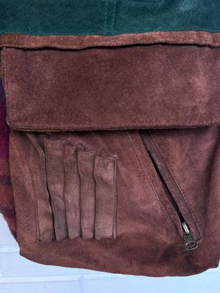 Chaleco Caza Cuero y Poliéster Talla 54