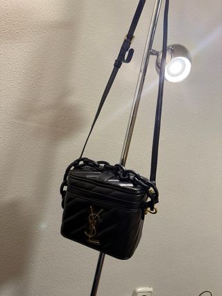 Borsa da toilette Yves Saint Laurent Nero Dorato