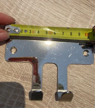 Colgador doble metal plateado