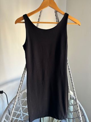 Vestido Negro Mango Talla M