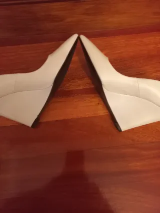 Zapatos Zara Tacón Blanco Talla 37