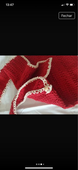 Saco de tricô feito à mão