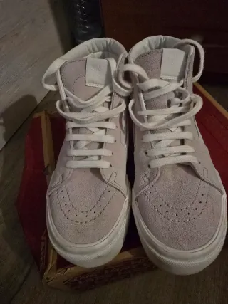 Zapatillas Vans SK8-Hi Beige/Blanco