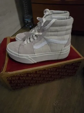 Zapatillas Vans SK8-Hi Beige/Blanco