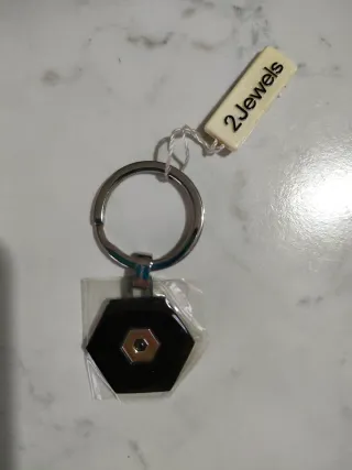 Portachiavi 2Jewels esagonale nero