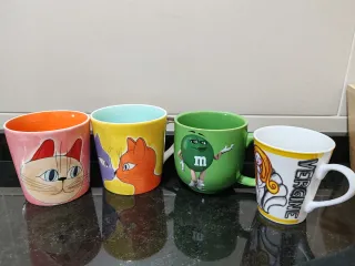 Tazas de cerámica decoradas