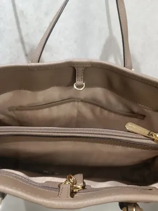 Bolso Michael Kors Beige y Dorado