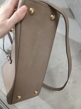 Bolso Michael Kors Beige y Dorado