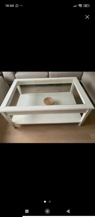 Mesa Centro Ikea Liatorp Blanca Cristal