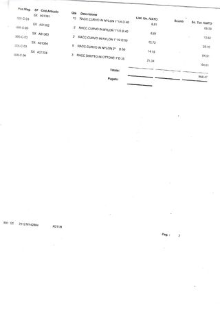 Raccordi portagomma e valvole nylon