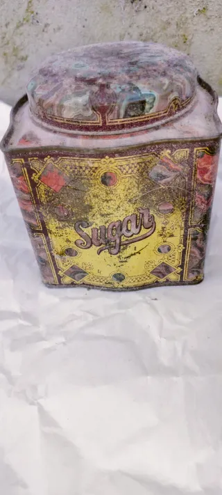 Macina Caffè Vintage e Lattine Zucchero/Tè