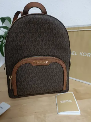 Mochila Michael Kors Marrón Logo MK