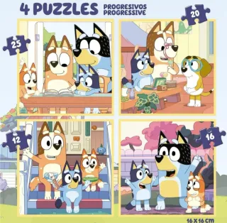 4 Puzzles NUEVOS Bluey