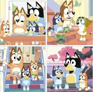 4 Puzzles NUEVOS Bluey